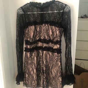 INTERMIX black lace romper